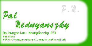 pal mednyanszky business card